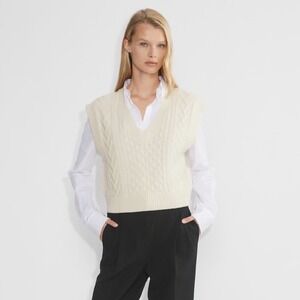 Aritzia The Group Babaton 100% Merino Wool Sweater Vest Emporia Birch Size Large
